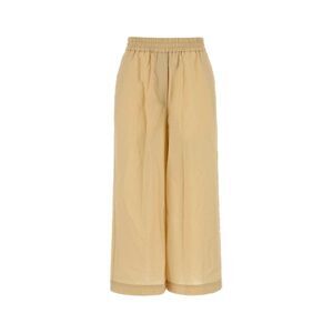Loewe Paula's Ibiza Women Beige Cotton Blend Paula S Ibiza Wide-Leg Pant